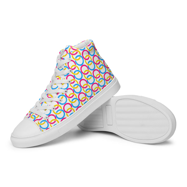 Pansexual Pride Classic White High Top Shoes