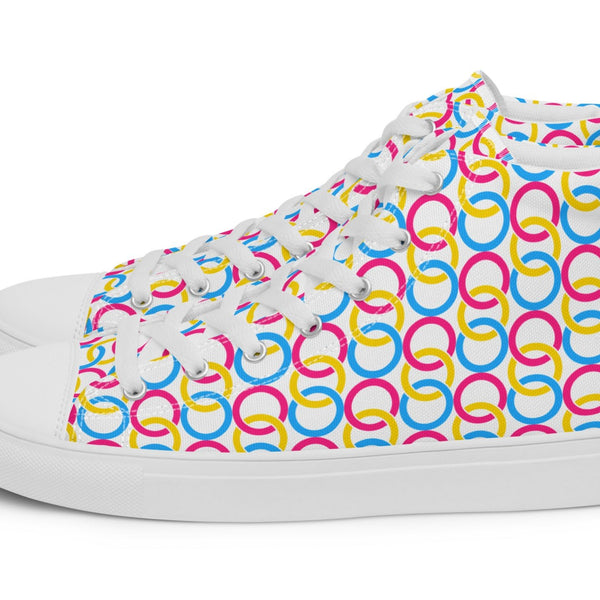 Pansexual Pride Classic White High Top Shoes