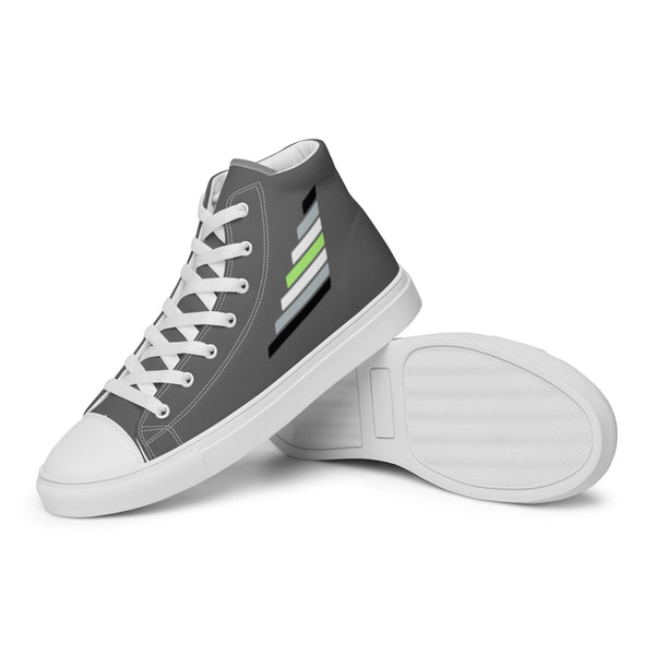 Agender Pride Modern Gray High Top Shoes