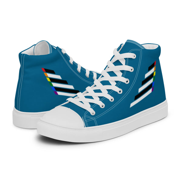 Ally Pride Modern Blue High Top Shoes