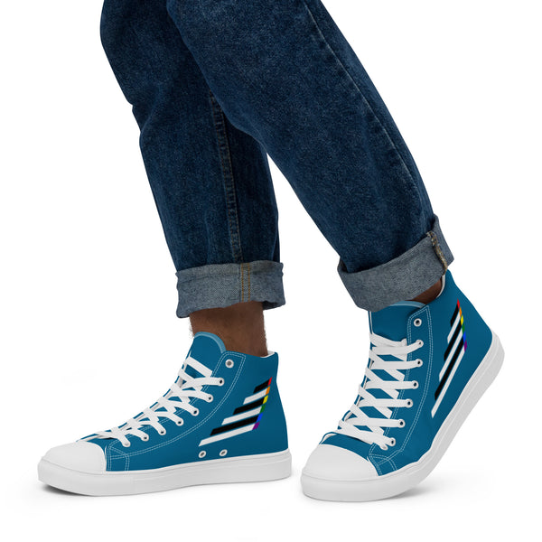 Ally Pride Modern Blue High Top Shoes