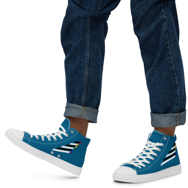 Ally Pride Modern Blue High Top Shoes