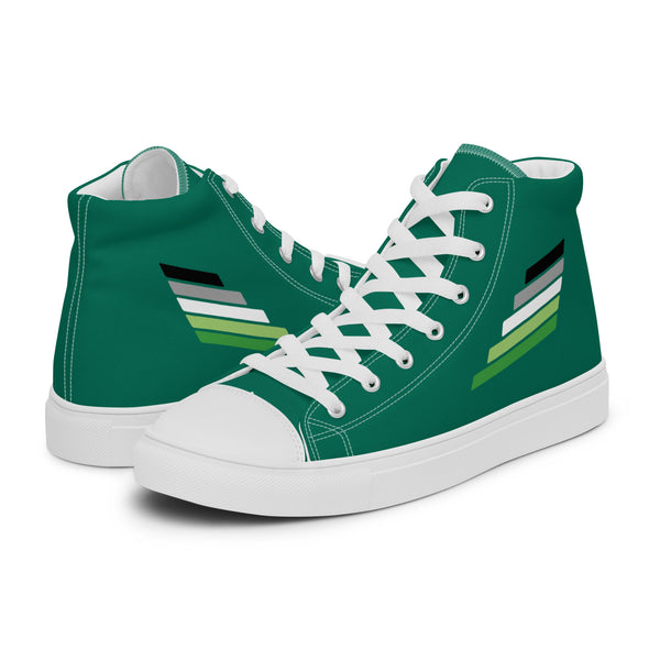 Aromantic Pride Modern Green High Top Shoes