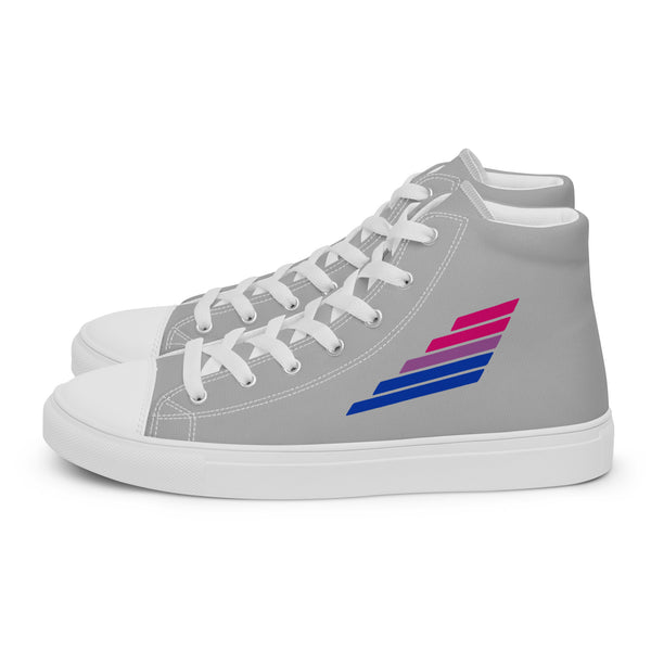 Bisexual Pride Modern Gray High Top Shoes