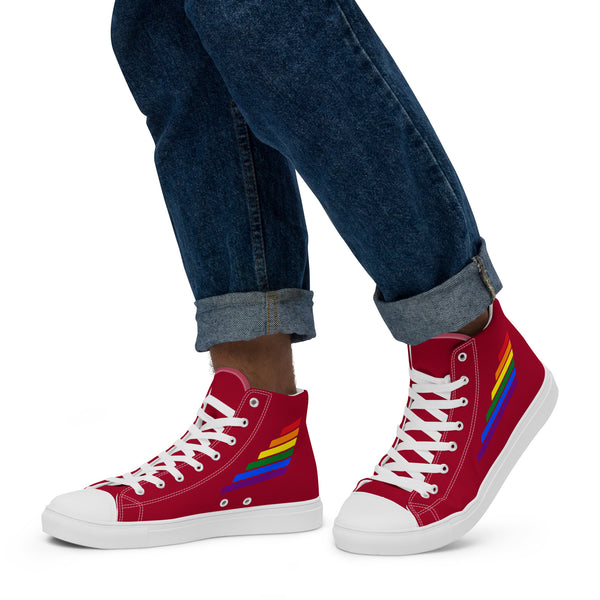 Gay Pride Modern Red High Top Shoes