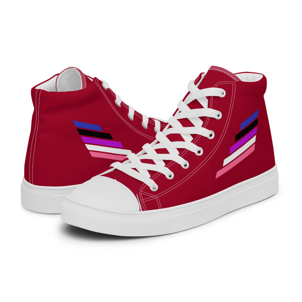 Genderfluid Pride Modern Red High Top Shoes