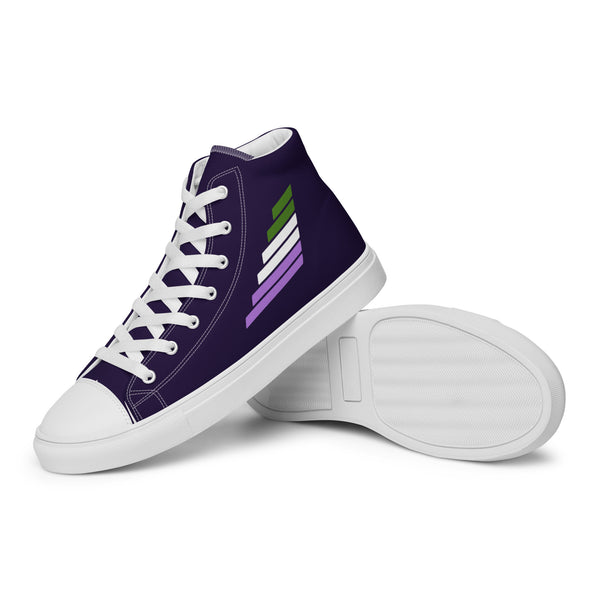 Genderqueer Pride Modern Navy High Top Shoes