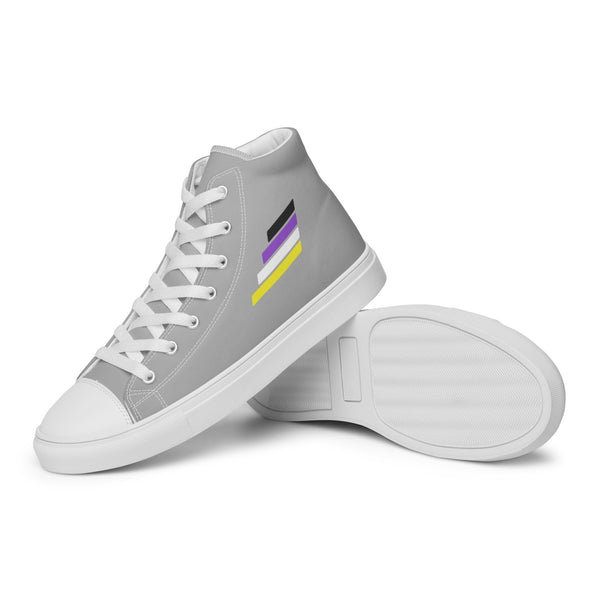 Non-Binary Pride Modern Gray High Top Shoes