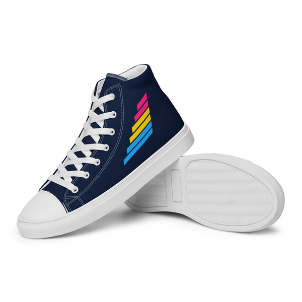 Pansexual Pride Modern Navy High Top Shoes