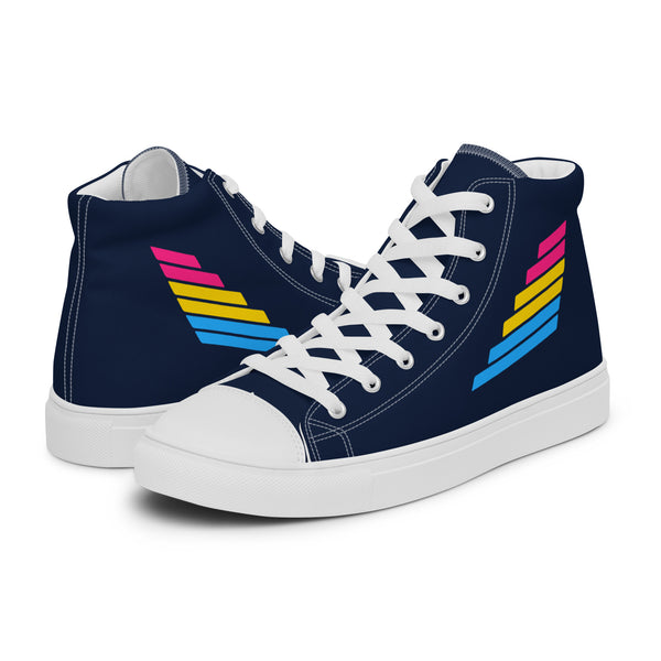 Pansexual Pride Modern Navy High Top Shoes