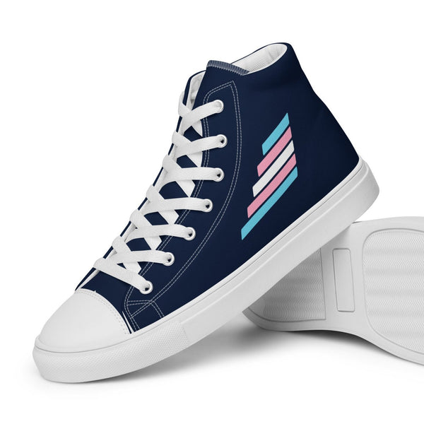 Transgender Pride Modern Navy High Top Shoes