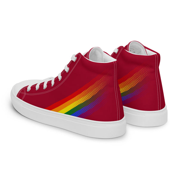 Gay Pride Colors Original Red High Top Shoes - Men Sizes