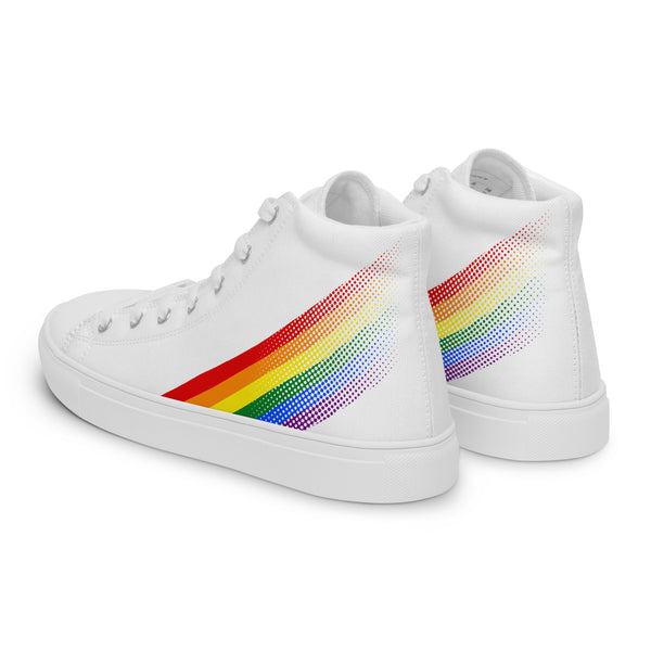 Gay Pride Colors Original White High Top Shoes - Men Sizes