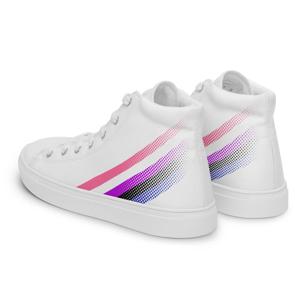 Genderfluid Pride Colors Original White High Top Shoes - Men Sizes