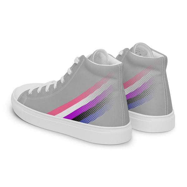Genderfluid Pride Colors Original Gray High Top Shoes - Men Sizes
