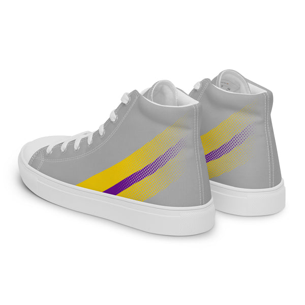Intersex Pride Colors Original Gray High Top Shoes - Men Sizes