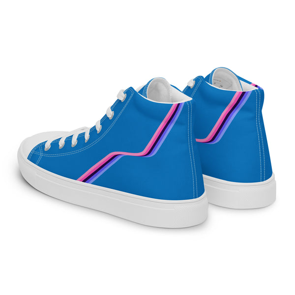 Original Omnisexual Pride Colors Blue High Top Shoes - Men Sizes