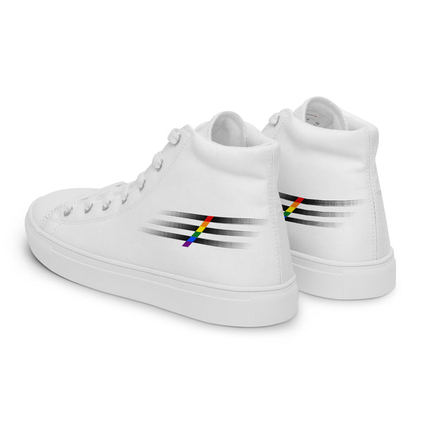 Casual Ally Pride Colors White High Top Shoes - Men Sizes