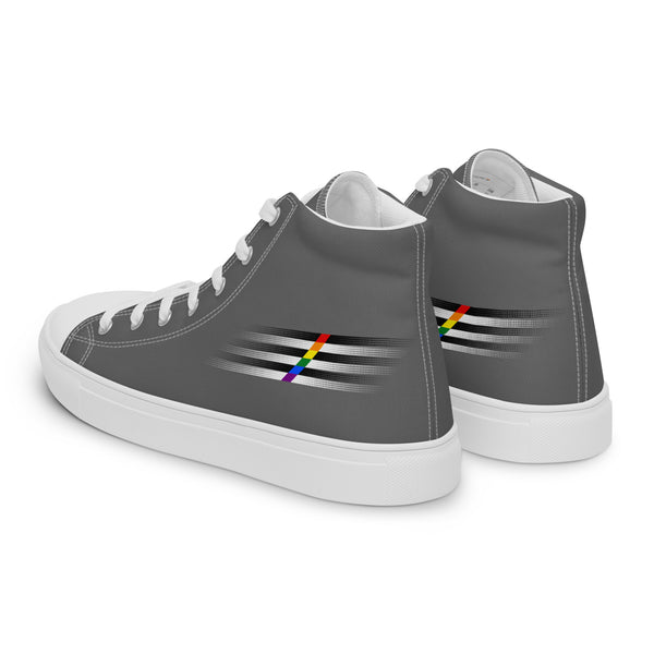 Casual Ally Pride Colors Gray High Top Shoes - Men Sizes
