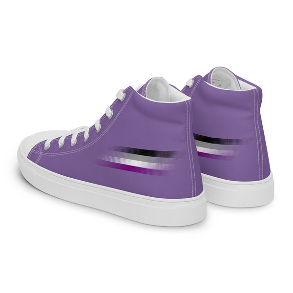 Casual Asexual Pride Colors Purple High Top Shoes - Men Sizes