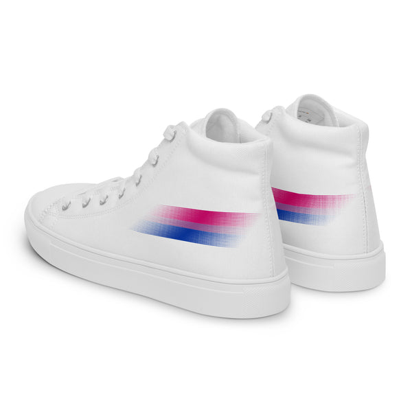 Casual Bisexual Pride Colors White High Top Shoes - Men Sizes