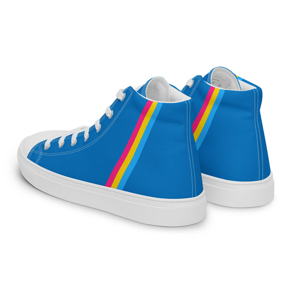Classic Pansexual Pride Colors Blue High Top Shoes - Men Sizes