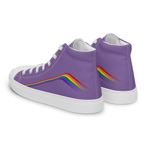 Trendy Gay Pride Colors Purple High Top Shoes - Men Sizes