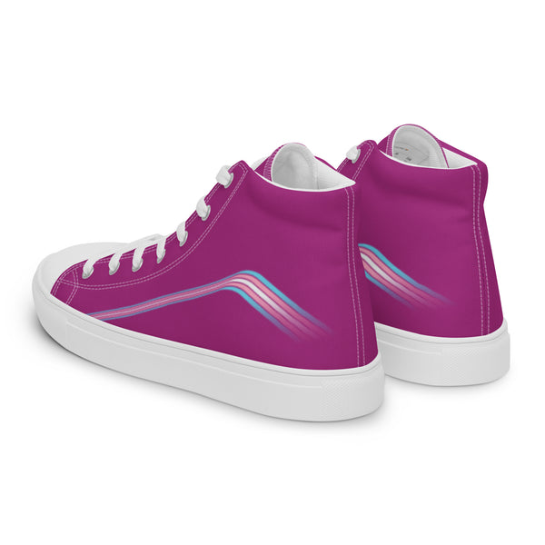 Trendy Transgender Pride Colors Violet High Top Shoes - Men Sizes
