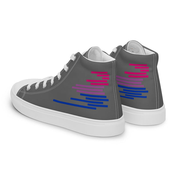 Modern Bisexual Pride Colors Gray High Top Shoes - Men Sizes