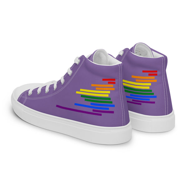 Modern Gay Pride Colors Purple High Top Shoes - Men Sizes