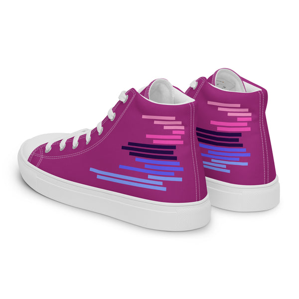 Modern Omnisexual Pride Colors Violet High Top Shoes - Men Sizes