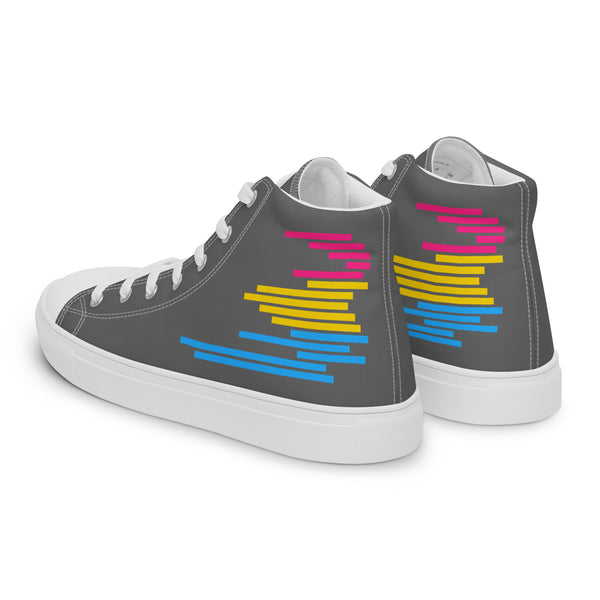 Modern Pansexual Pride Colors Gray High Top Shoes - Men Sizes