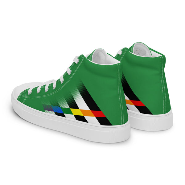 Ally Pride Colors Modern Green High Top Shoes - Men Sizes