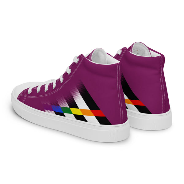 Ally Pride Colors Modern Purple High Top Shoes - Men Sizes