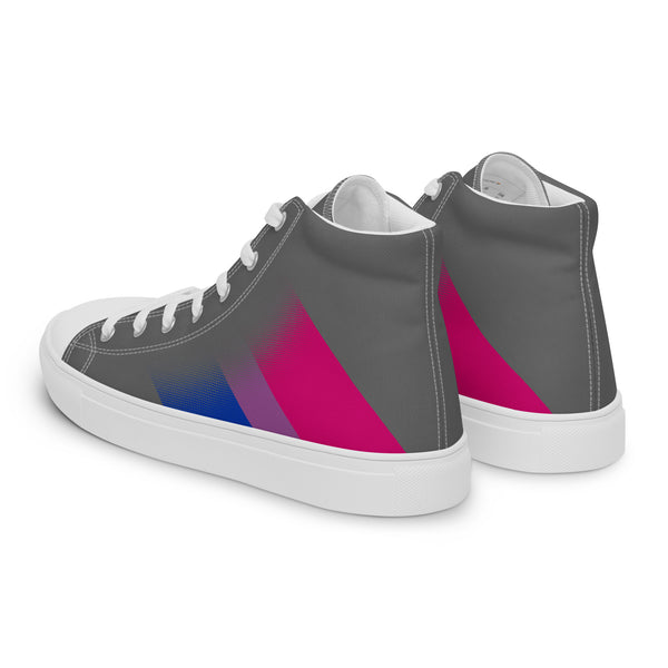 Bisexual Pride Colors Modern Gray High Top Shoes - Men Sizes