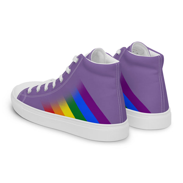 Gay Pride Colors Modern Purple High Top Shoes - Men Sizes