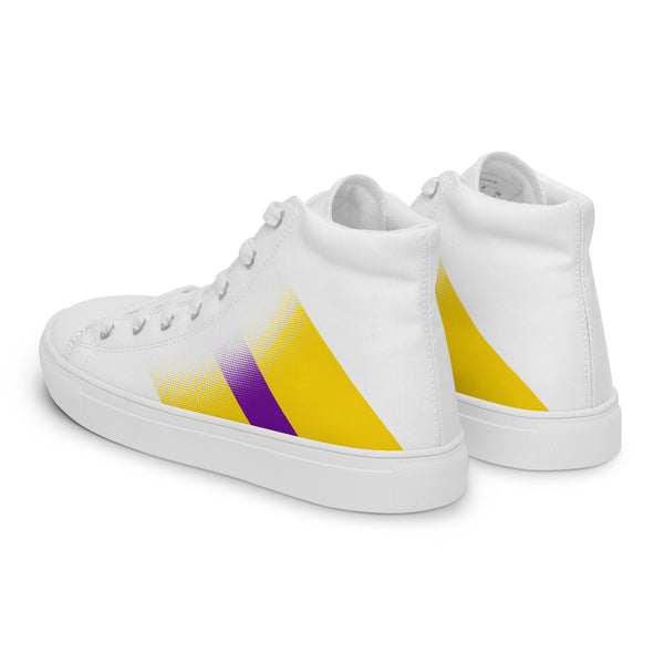 Intersex Pride Colors Modern White High Top Shoes - Men Sizes