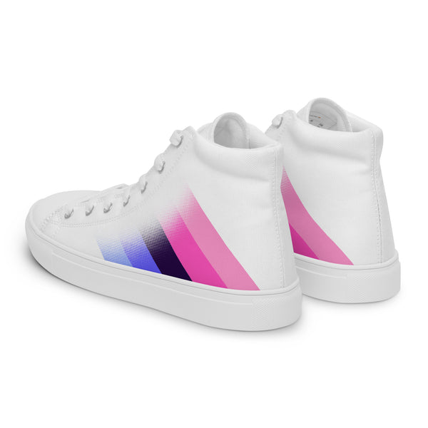 Omnisexual Pride Colors Modern White High Top Shoes - Men Sizes