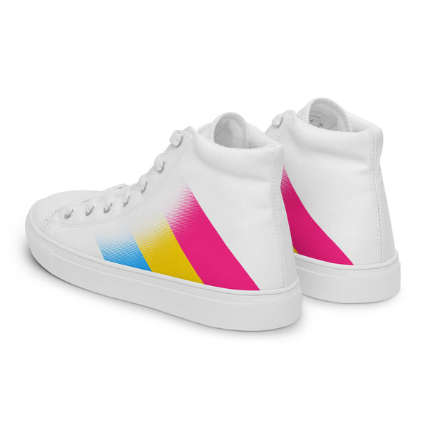 Pansexual Pride Colors Modern White High Top Shoes - Men Sizes