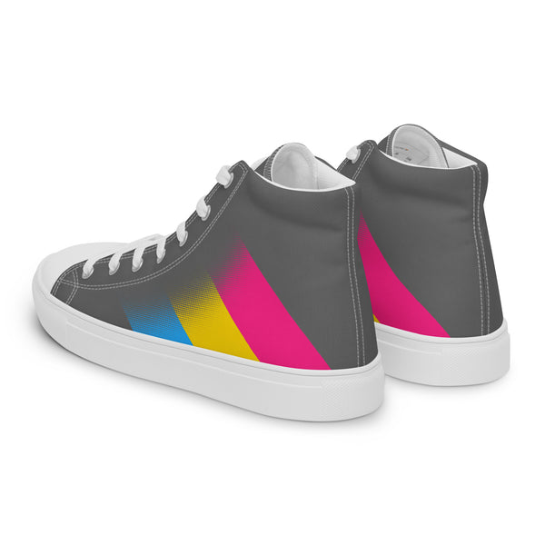 Pansexual Pride Colors Modern Gray High Top Shoes - Men Sizes