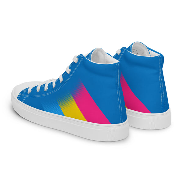 Pansexual Pride Colors Modern Blue High Top Shoes - Men Sizes