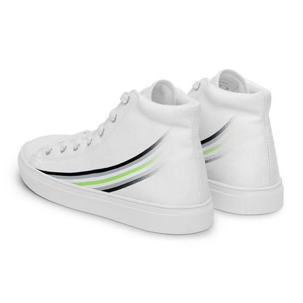 Agender Pride Modern High Top White Shoes