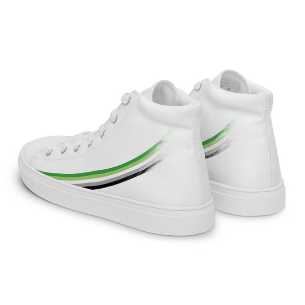 Aromantic Pride Modern High Top White Shoes