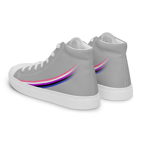 Genderfluid Pride Modern High Top Gray Shoes