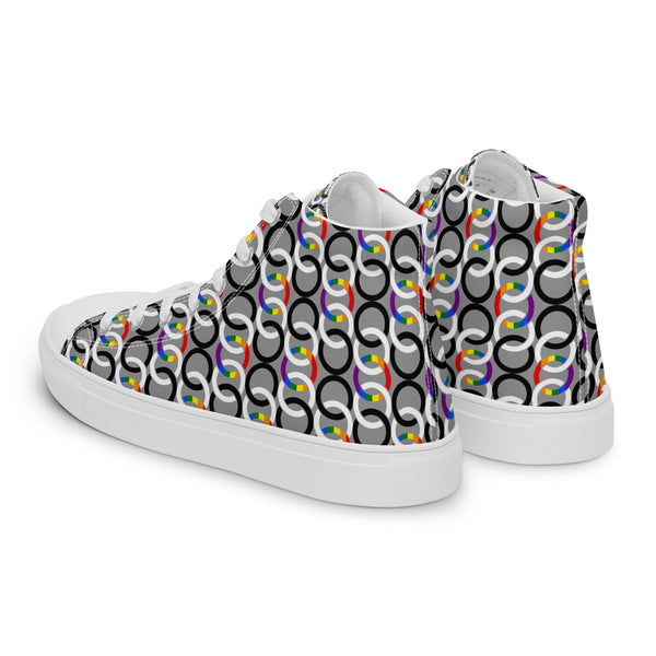 Ally Pride Classic Gray High Top Shoes