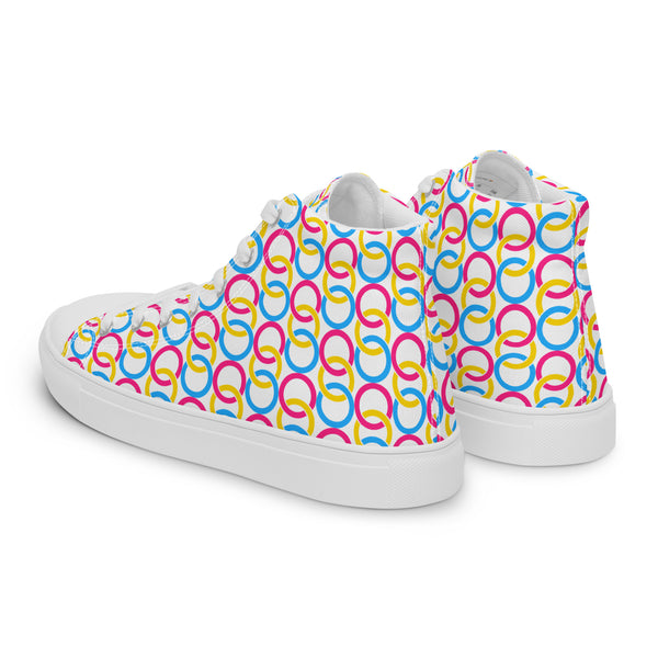 Pansexual Pride Classic White High Top Shoes