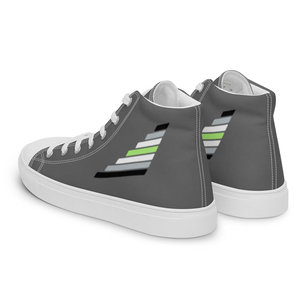 Agender Pride Modern Gray High Top Shoes