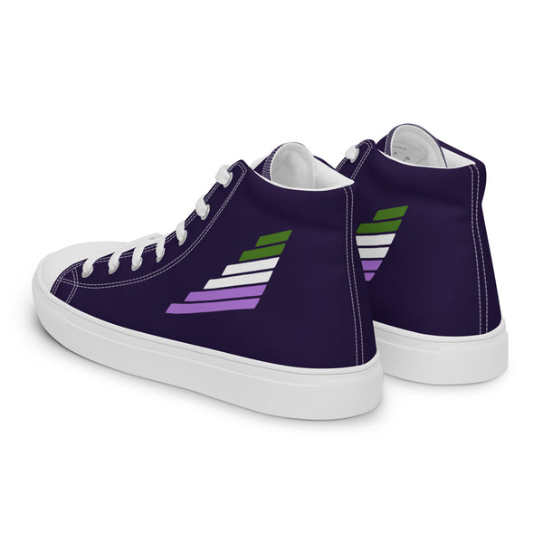 Genderqueer Pride Modern Navy High Top Shoes