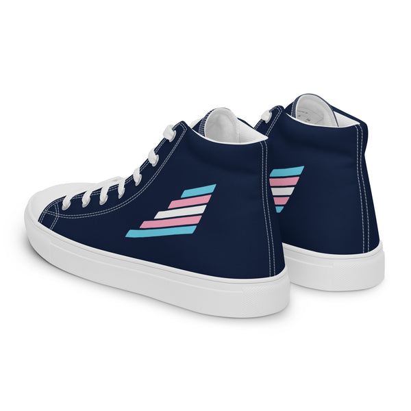 Transgender Pride Modern Navy High Top Shoes