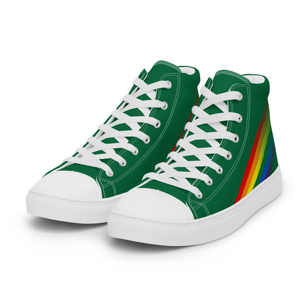 Gay Pride Colors Original Green High Top Shoes - Men Sizes